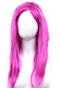 Peruka długie włosy różowa